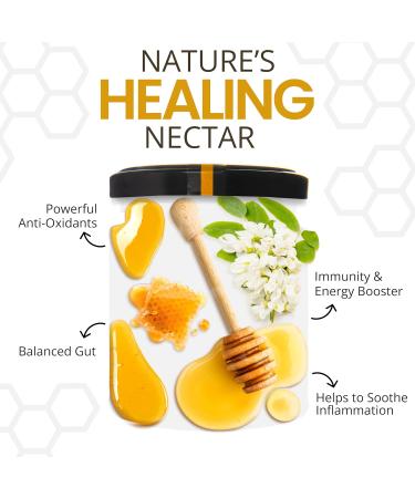 Bee HURO Honey Raw Acacia Honey - 100% Pure Honey Raw Unpasteurized with No Added Sugar or Preservatives - 250g - Buy Online on SooperMarket.com