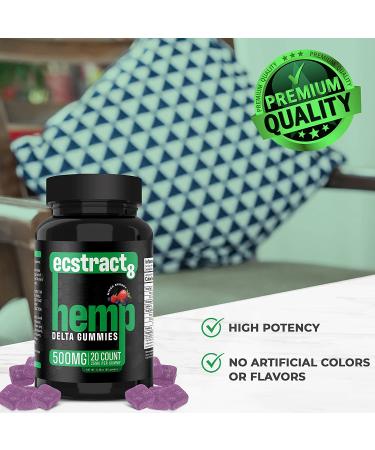 Hemp Gummies Delta Premium 500mg High Potency - 25 Fruity Gummies for Stress Relief, Inflammation, Pain, and Restful Sleep - Buy Online on SooperMarket.com