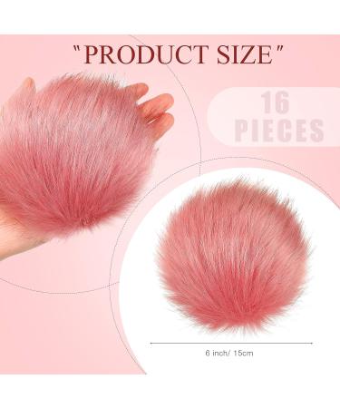16 Piece Snap Pom Poms for Hats - Faux Fur Fluffy Removable Pom Poms with Snap Fastener - DIY Craft Knitting/Crochet Supplies - 8 Elegant Colors - Buy Online on SooperMarket.com