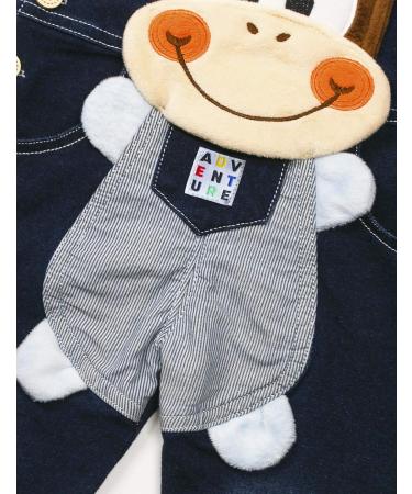 KIDSCOOL SPACE Baby Denim Overalls 3D Cartoon Jean Dungarees | 6-12 Months - Buy Online on SooperMarket.com