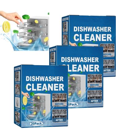 Dishwasher Tablets Dishwasher Cleaning Tablets Dishwasher Cleaning Tablets Removes Limescale Build Up Dishwasher Cleaner for Kitchen Tableware Care (3 Box)
