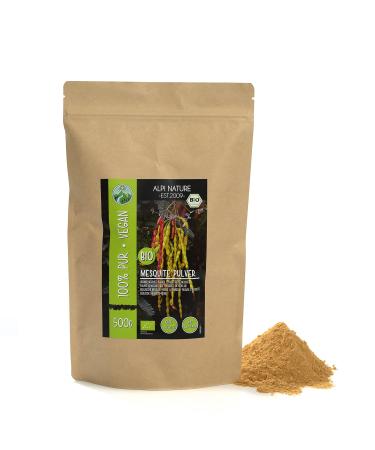 Organic mesquite powder (500g 1.1lb) organic mesquite with caramel flavor from certified organic farming gluten-free lactose-free laboratory-tested vegan 100% natural 500.00 g (Pack of 1)
