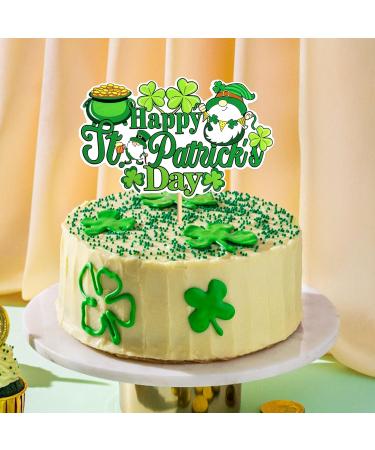 Cyodoos 1Pc Happy St. Patrick's Day Cake Topper Shamrock Cake Pick for St.Patricks Baby Shower Party Supplies Birthday Decorations Cy-24-sp-001 - Buy Online on SooperMarket.com