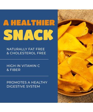 Dried Mango Slices - Soft, Juicy, Low Sugar, Gluten-Free, Natural Source of Vitamin C & Fiber (8 oz. x 6 Pack) - Buy Online on SooperMarket.com
