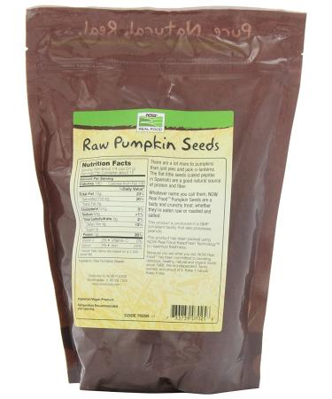 Now Foods Raw Pumpkin Seeds Unsalted 16 oz - Premium Real Food Snack - Buy Online on SooperMarket.com
