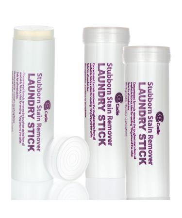 Laundry Stain Remover Stick Pre Wash Spot Cleaner for Fabric Clothing on Cotton Wool Synthetics - Easy Removal of Grease Blood Coffee Ink Lipstick Wine Grass Soil | Clean On-The-Go (3 Pack)
