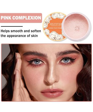 Buy Pink Loose Face Powder Matte Setting & Oil Control for Oily Skin | Waterproof & Long Lasting Makeup (02#Pink Complexion - Buy Online on SooperMarket.com