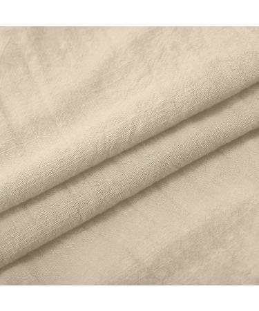 TUNUSKAT Women's Cotton Linen Wide Leg Palazzo Pants with Pocket - Medium, Khaki - Buy Online on SooperMarket.com