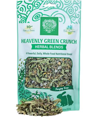 Small Pet Select - Heavenly Green Crunch Herbal Blend, a Natural Herbal Treat for Rabbits and Guinea Pigs, 4.4oz