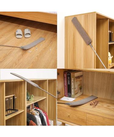 Hica Retractable Gap Dust Cleaner - Microfiber Hand Duster for Home & Kitchen - Removable and Washable - 25 to 60 inches - Gray - Buy Online on SooperMarket.com