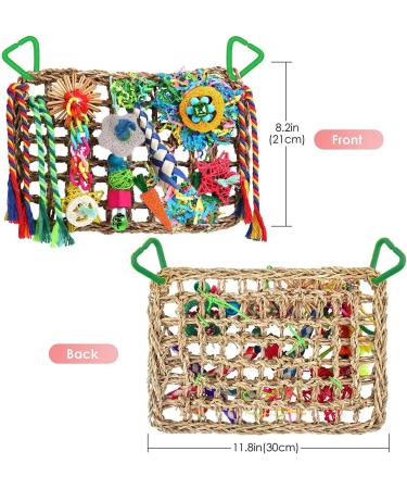 Wellensing Colorful Parrot Swing Toy | Natural Safe Wood Chew Block for All Birds (Red) - Buy Online on SooperMarket.com