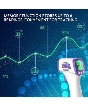 Non-Contact Infrared Forehead Thermometer for Adults & Kids - Digital Fever Alarm & LCD Display - Buy Online on SooperMarket.com