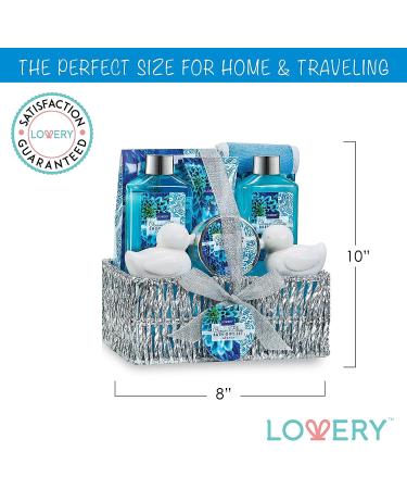 Heavenly Ocean Bliss Home Spa Gift Basket - 9pc Bath & Body Set for Women - Perfect for Father's Day, Wedding, Anniversary, Birthday, Graduation - Buy Online on SooperMarket.com