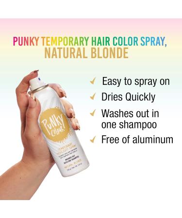 Punky Temporary Hair Highlight Spray Natural Blonde 3.5 oz x 1 Pack 3.5 Ounce (Pack of 1) Natural Blonde - Buy Online on SooperMarket.com