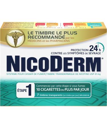 Nicoderm Step 1 Clear Patches Quit Smoking and Smoking Cessation Aid 21 mg of Nicotine/Day 7 Count Step 1 7 Patches - Buy Online on SooperMarket.com