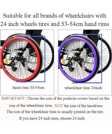 Silicone Wheelchair Push Rim Covers 1 Pair Non-Slip Wheelchair Hand Push Cover Rear Wheel Grips Cover Wheelchair Rear Wheel Cover for Improve Grip and Traction (Color : Blue Size : 24inch) 24inch Blue - Buy Online on SooperMarket.com