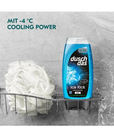 Duschdas 2-in-1 Shower Gel & Shampoo Ice Kick - Refreshing Shower Bath 6 x 225 ml | Buy Now for International Shipping - Buy Online on SooperMarket.com