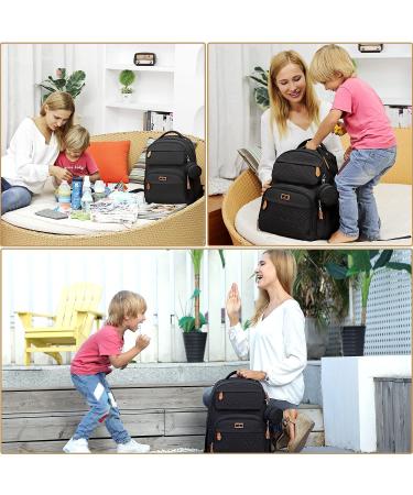 Diaper Bag Backpack  BabbleRoo Unisex Baby Bags with Changing Pad  Pacifier Case & Stroller Straps  Multifunction Waterproof Travel Back Pack for Boys Girls  Black - Buy Online on SooperMarket.com