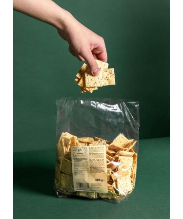 KoRo Crackers Spelt-Chia 6 x 500g - Vegan Low Sugar Salted Snacks - International Shipping Available - Buy Online on SooperMarket.com