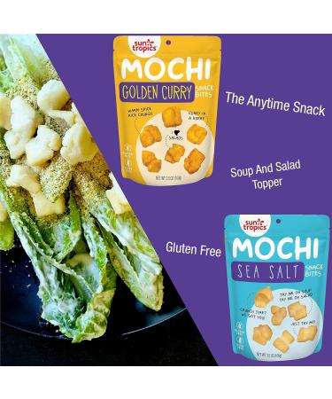Sun Tropics Mochi Snack Bites Sea Salt 3.5 oz (6 Pack) - Gluten Free, Dairy Free Crunchy Snack - Buy Online on SooperMarket.com