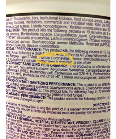 Restaurant Grade Food Safe Concentrated Sanitizer & Disinfectant - Makes 160+ Gallons of Cleaner | International Shipping Available - Buy Online on SooperMarket.com