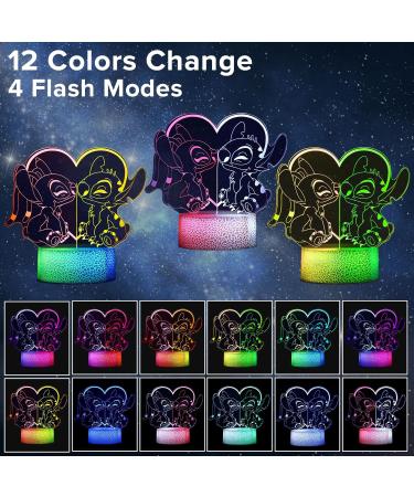 Stitch Lamp 2-in-1 Characters | 3D Illusion Night Light with Remote Control | Perfect Gift for Kids - Lilo & Stitch - Buy Online on SooperMarket.com
