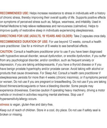 Genuine Health stress 60 count 30 day supply Saffron Ashwagandha and Passionflower for natural daily stress and sleep support Dairy & gluten-free Vegan - Buy Online on SooperMarket.com