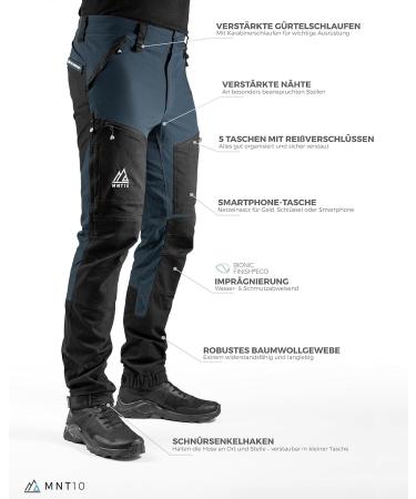 MNT10 Ocean Blue Hiking Pants for Men - Lightweight Breathable Water-Repellent Outdoor Gear with Practical Pockets & Robust Seams - Buy Online on SooperMarket.com