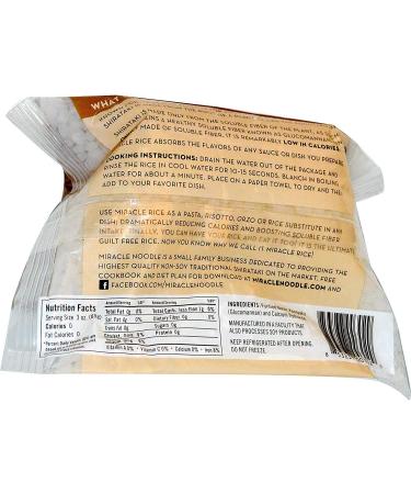 Miracle Noodle Miracle Rice 8 oz - Low-Calorie, Gluten-Free Rice Alternative - Buy Online on SooperMarket.com