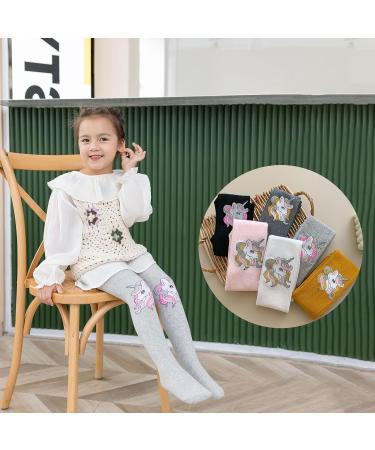 Silkglory 3PCS Baby Toddler Tights with Glitter Print | Seamless Cotton Pantyhose for Girls 2-4 Years | Cute Pattern Leggings for Newborns - Buy Online on SooperMarket.com