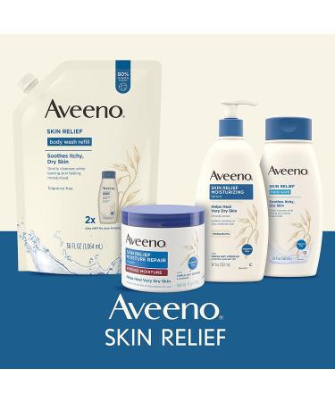 Aveeno Skin Relief Fragrance-Free Body Wash - Soothes Itchy Dry Skin - Sensitive Skin Formula - 33 fl. oz - Buy Online on SooperMarket.com