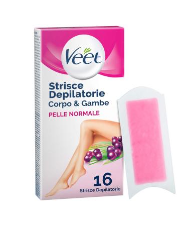 Veet Legs Arms Underarms and Bikini Strips Pack of 16 Strips