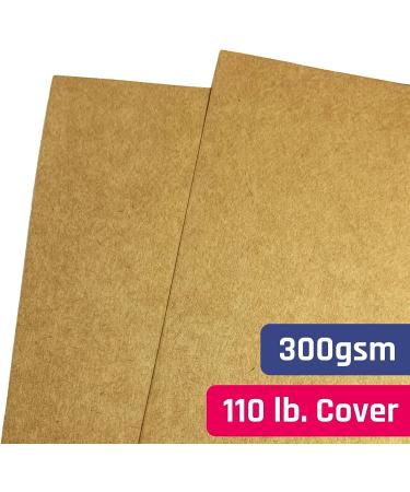 40 Sheets 300 GSM Brown Kraft Cardstock | 8.5 x 11 inches | Heavyweight (110 lb. Cover) - Buy Online on SooperMarket.com