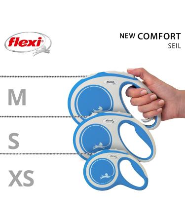 Kerbl Flexi Leash New Comfort - Retractable Dog & Cat Leash - Blue Size S (5m max. 12 kg) - International Shipping Available - Buy Online on SooperMarket.com