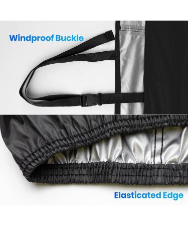 Favoto Waterproof Bicycle Cover for 2-3 Bikes | 210T Oxford Tarpaulin | Protective Garage Cover with Bag | 200x105x110cm | Black - Buy Online on SooperMarket.com