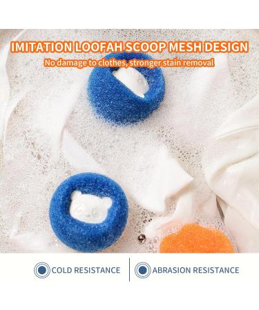 6 PCS Pet Hair Remover for Laundry - Reusable Lint Catcher for Washing Machine Laundry Balls Pet Hair Collector Anti Winding Adsorption Balls for Hair Removal Clothes and Bedding - Buy Online on SooperMarket.com