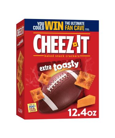 Cheez-It Cheese Crackers, Baked Snack Crackers, Office and Kids Snacks, Extra Toasty, 12.4oz Box (1 Box)