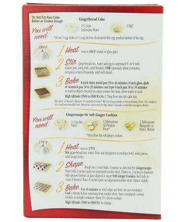 Betty Crocker Gingerbread Cake & Cookie Mix 14.5oz (Pack of 3) - Delicious Holiday Baking Kit - Buy Online on SooperMarket.com