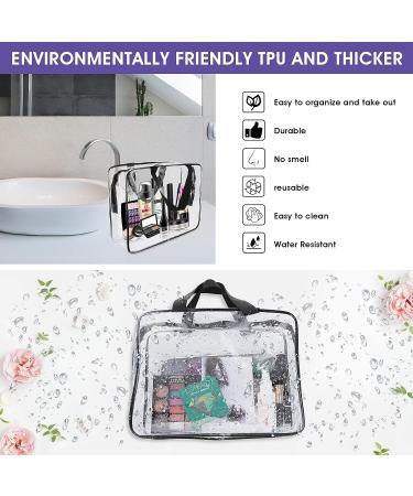 Sibba Clear Tote Bag | Large Transparent Makeup Storage Bag | Waterproof Cosmetic Organizer Handbag | Travel Accessory | Clear Fashion - Buy Online on SooperMarket.com