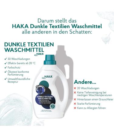 HAKA Dark Textiles Detergent 1L - Eco-Friendly Care for Dark Colors | International Shipping - Buy Online on SooperMarket.com