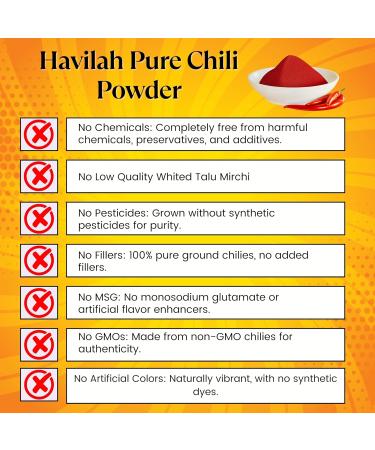 Havilah Chilli Powder/Chilly Powder | Lal Mirchi/Karam/Kara Powder | 475 g | No Added Preservatives & Colours - Buy Online on SooperMarket.com