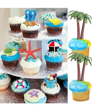 Beach Chair Umbrella Cake Decoration  15Pieces Summer Ocean Cake Toppers  Tropical Hawaiian Aloha Luau Theme Party Decorations Supplies for Pool Party Birthday Wedding Baby Shower - Buy Online on SooperMarket.com