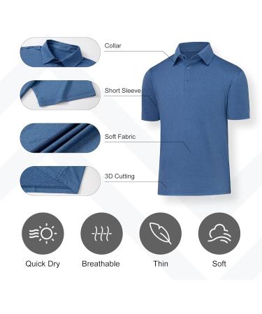 BALENNZ Men's Golf Polo 4-Pack: Quick-Dry Moisture-Wicking Athletic Shirts - Buy Online on SooperMarket.com