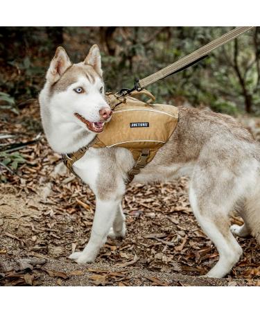 OneTigris Y-Shaped Dog Backpack No Pull CAMLUS Dog Saddle Bag | Lightweight Dog Pack for Hiking, Hunting, Camping | Medium Brown - Buy Online on SooperMarket.com