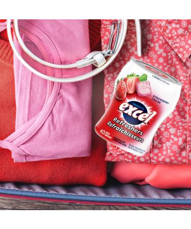 EXCEL Refreshers Strawberry Flavoured Sugar Free Chewing Gum 40 Pieces 6 Bottles Strawberry 40 count (Pack of 6) - Buy Online on SooperMarket.com