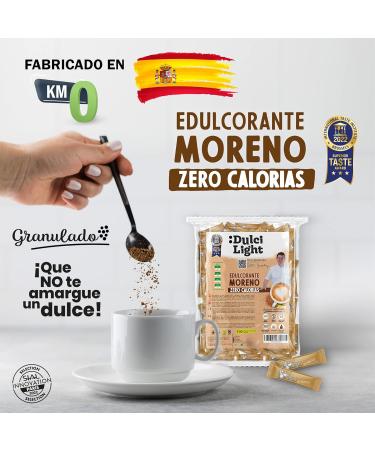 Dulci Light Cane Honey Granulate - 100 Calorie-Free Sweetener Bags for Drinks & Food | Natural Sugar Replacement - Buy Online on SooperMarket.com