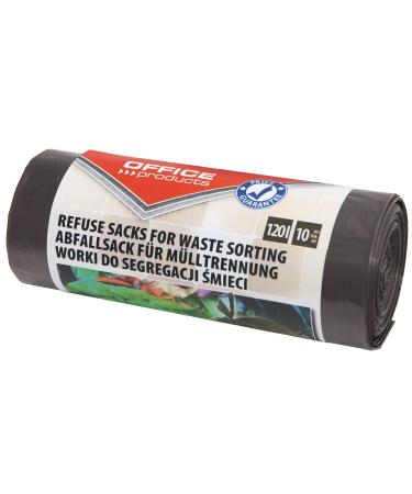 Officer Products Products 22025232-18 garbage bag 120 l strong 10 pieces/1 roller garbage bag garbage bag waste bags for household waste for the separation of bio-waste Reissfest (LDPE) Color: brown 10 pieces (1 Pack) for organic waste