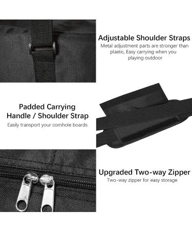 MUCITAGF 4' x 2' Regulation Size Cornhole Carrying Case - Heavy Duty 600D Board Bag with Adjustable Strap and Extra Pockets - Buy Online on SooperMarket.com