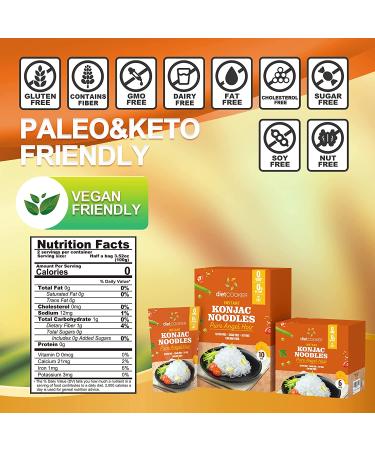 Diet Cooker Premium Konjac Noodle - Keto & Vegan Friendly, Low Calorie Pasta, Zero Net Carbs - Angel Hair (6 Packs) - Buy Online on SooperMarket.com