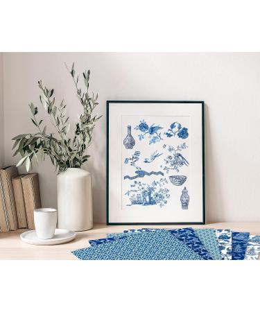 Whaline Chinoiserie Pattern Paper - 24 Sheets Blue China Scrapbook Specialty Paper - Buy Online on SooperMarket.com